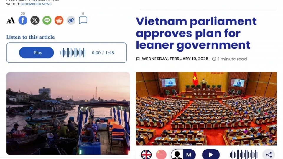 Vietnam’s efforts to streamline government apparatus grabs Thai headlines